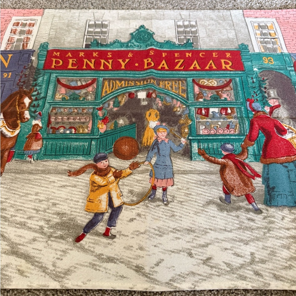 Marks & Spencer Vintage Penny Bazaar tea towel